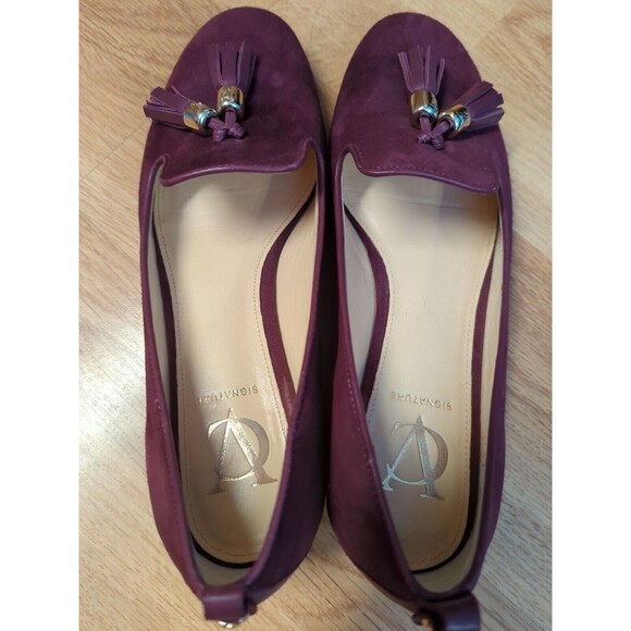 VC Signature Nancy Shoes Womens 7M Purple Suede Leather Tassels Heels - Picture 4 of 11